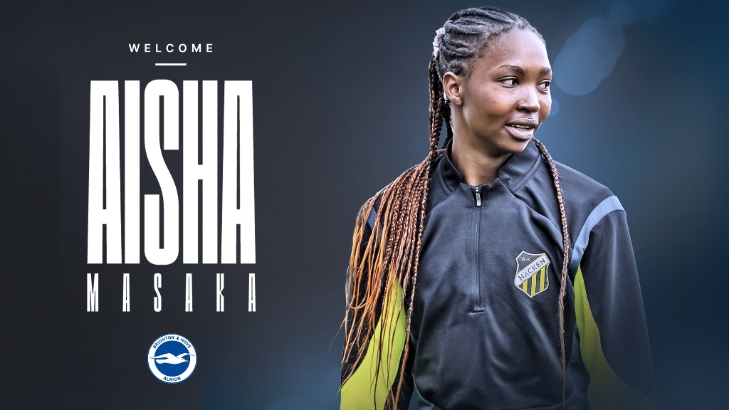 Tanzania international striker Aisha Masaka has signed a contract with England's top-flight Brighton & Hove Albion