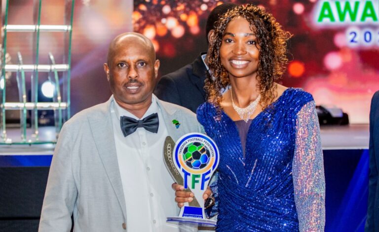 Aisha Masaka won the Best Female Tanzanian Player Abroad prize at the 2024 Tanzania Football Federation (TFF) Awards ceremony