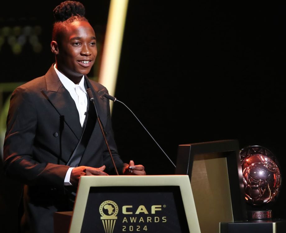Barbra Banda has been named African Women’s Player of the Year at the CAF Awards 2024 and featured in the CAF/FIFPro Women’s Best XI